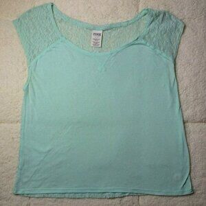 Victoria's Secret Pink Sea Grass Tanktop w/Lace Small